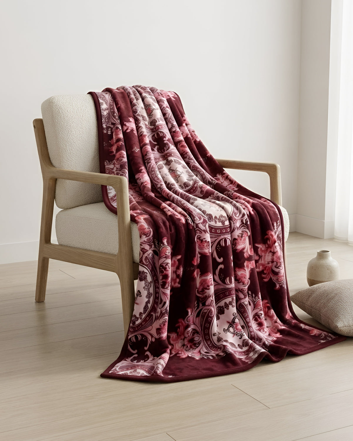 Wonder Flannel AC Blanket - Deep Red