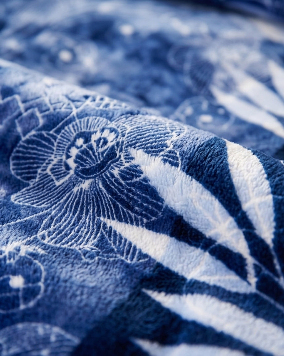 Moonlight Cloudy 4KG 2-Ply Double Bed Blanket- Sapphire Haven