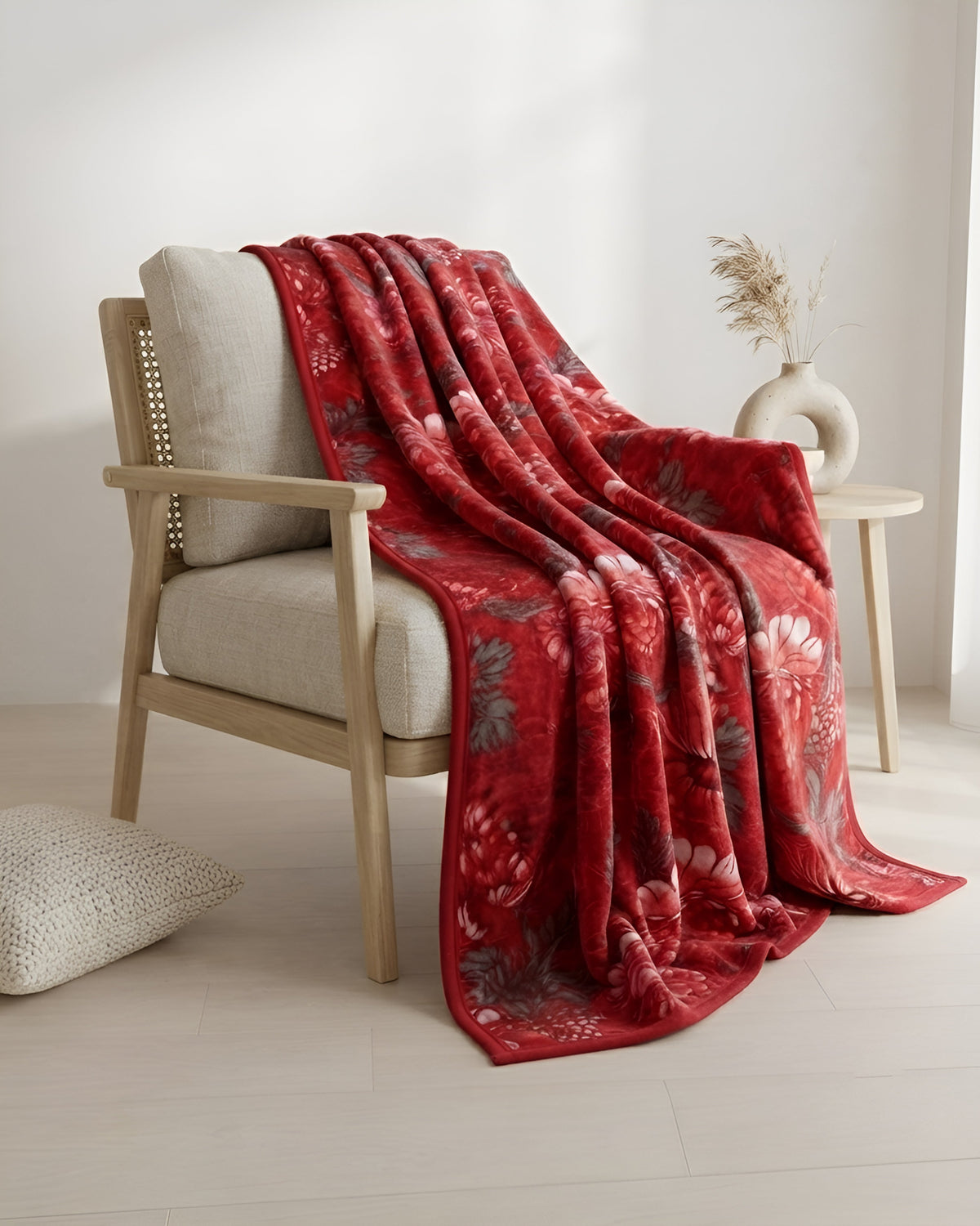 Wonder Flannel AC Blanket - Bright Red