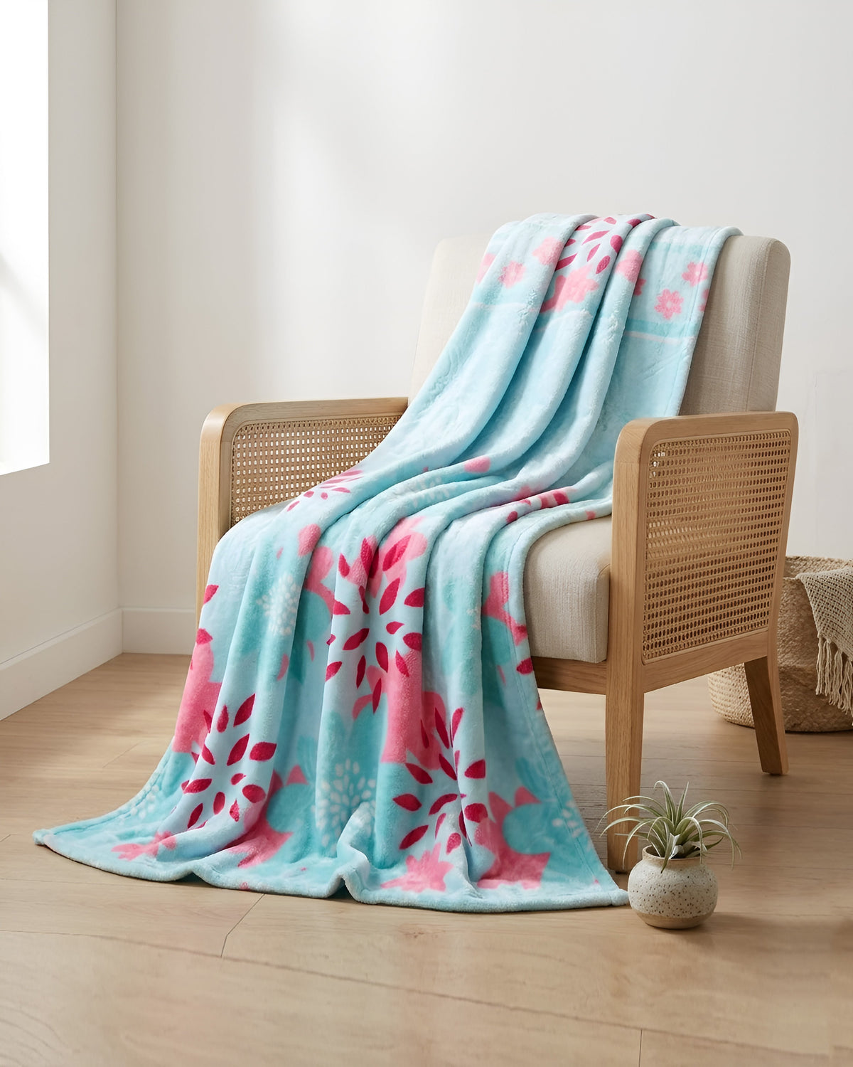 Supremo Flannel AC Blanket - Aqua