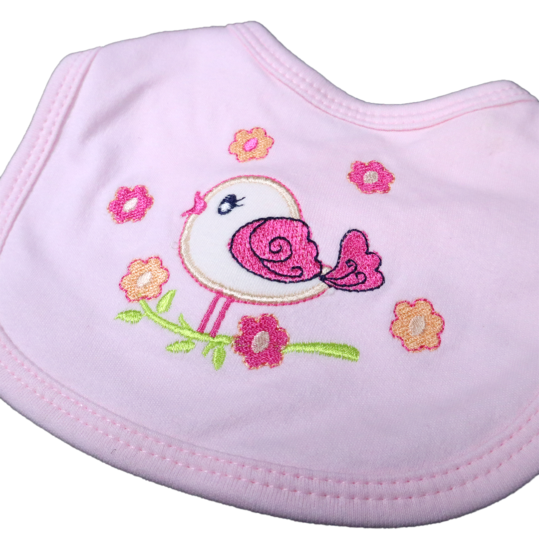 Pack of 3 Baby Bibs Set-Pink Heart