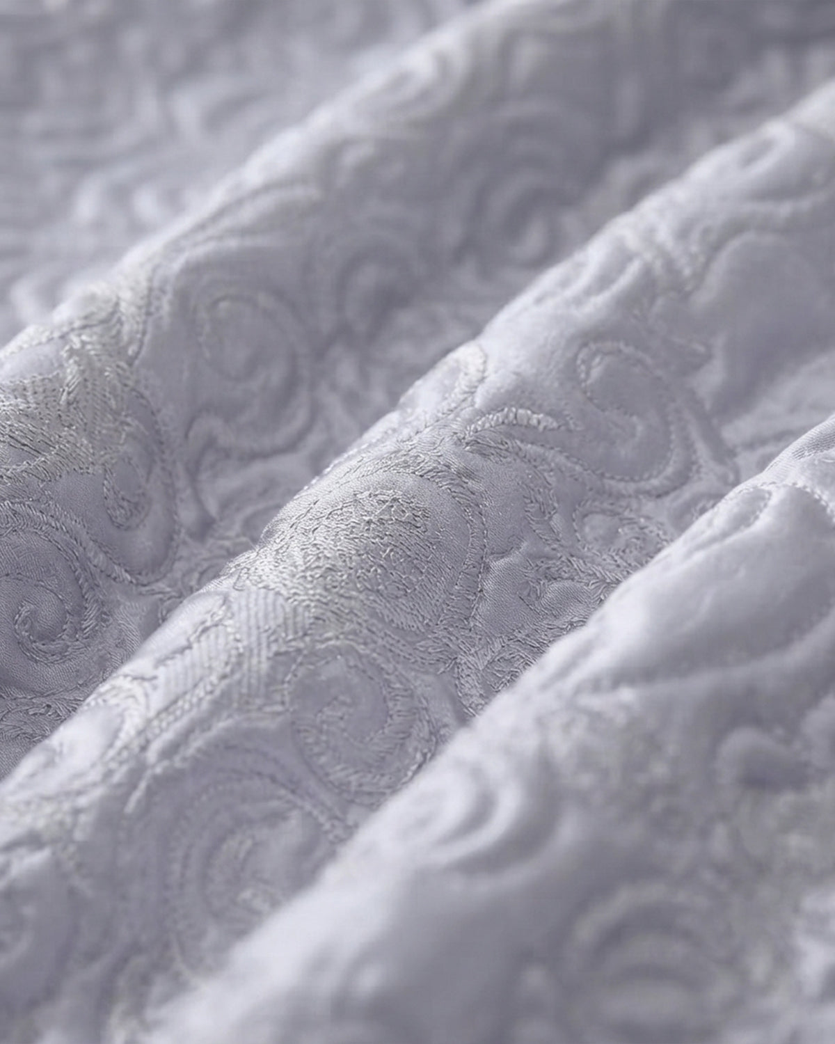 Ruby Silk 9 Piece Embroidered Bed - Moonstone