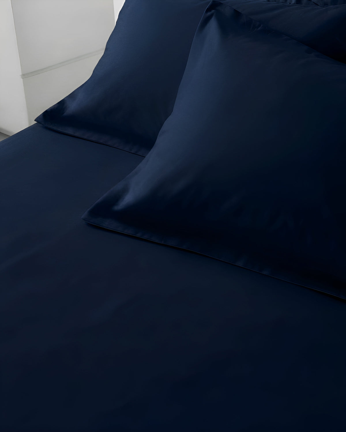 Navy Blue 100% Cotton Double Bedsheet | Sora Collection