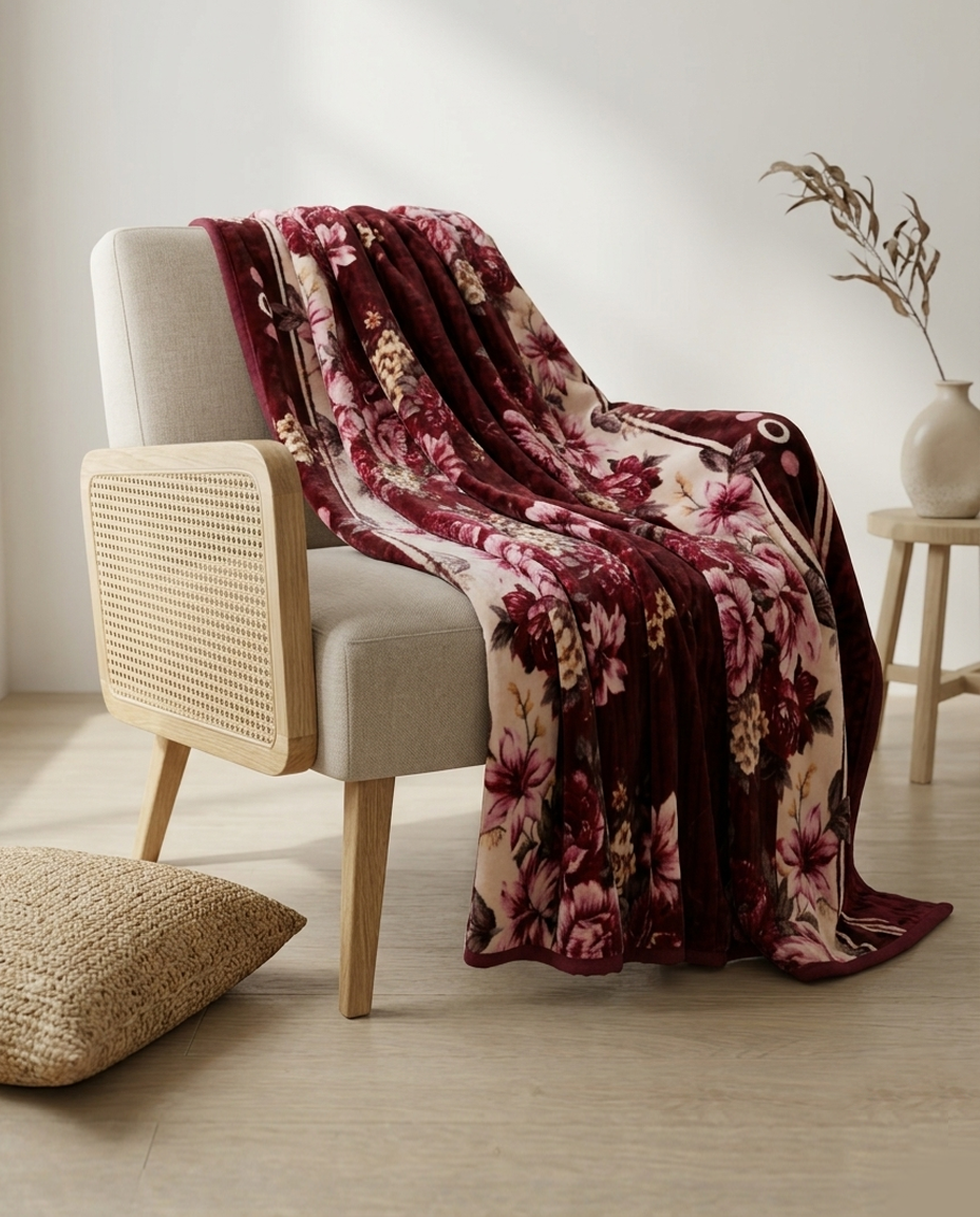Wonder Flannel AC Blanket - Carmine
