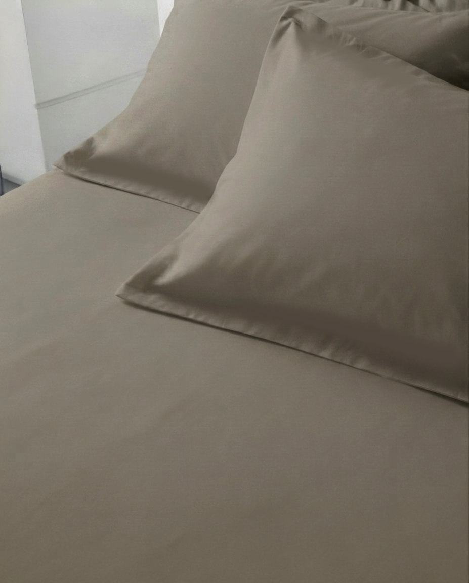 Beige 100% Cotton King Bedsheet | Sora Collection