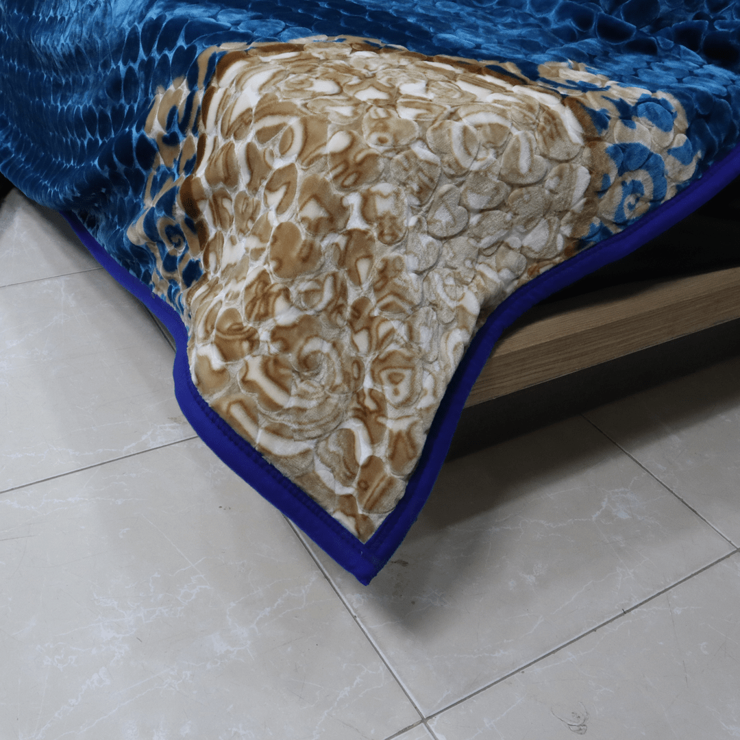 Artistic 4.5KG 2-Ply Double Bed Blanket - Sapphire