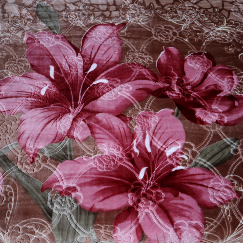 Trendy 1-Ply Double Bed Blanket - Petal Luxe