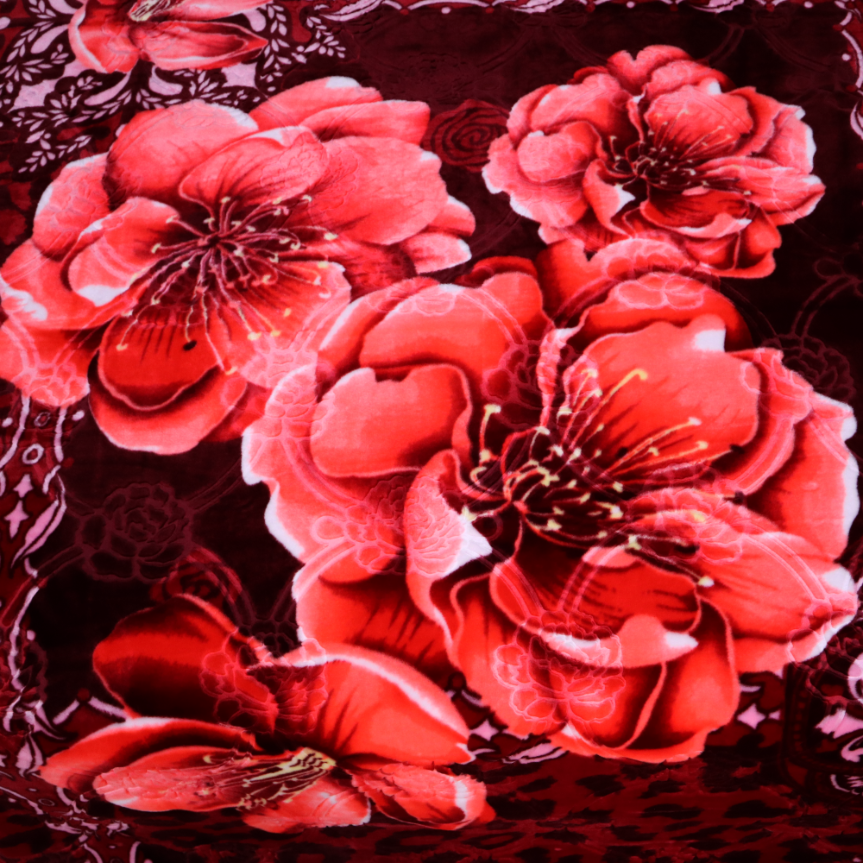 Trendy 1-Ply Double Bed Blanket - Deep Scarlet