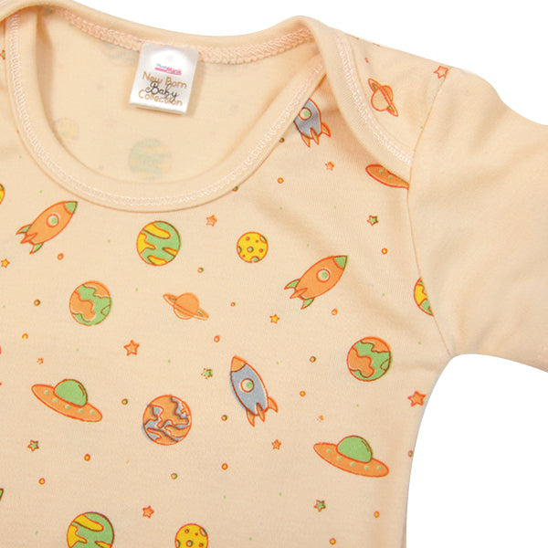 Romper for Baby Printed-Peach- Baby Boo