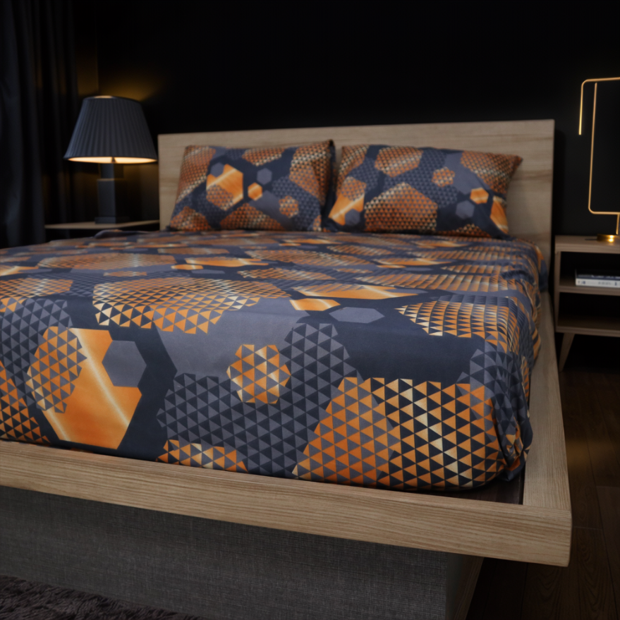 Fantasy Fitted Bed Sheet- Carbon Comb
