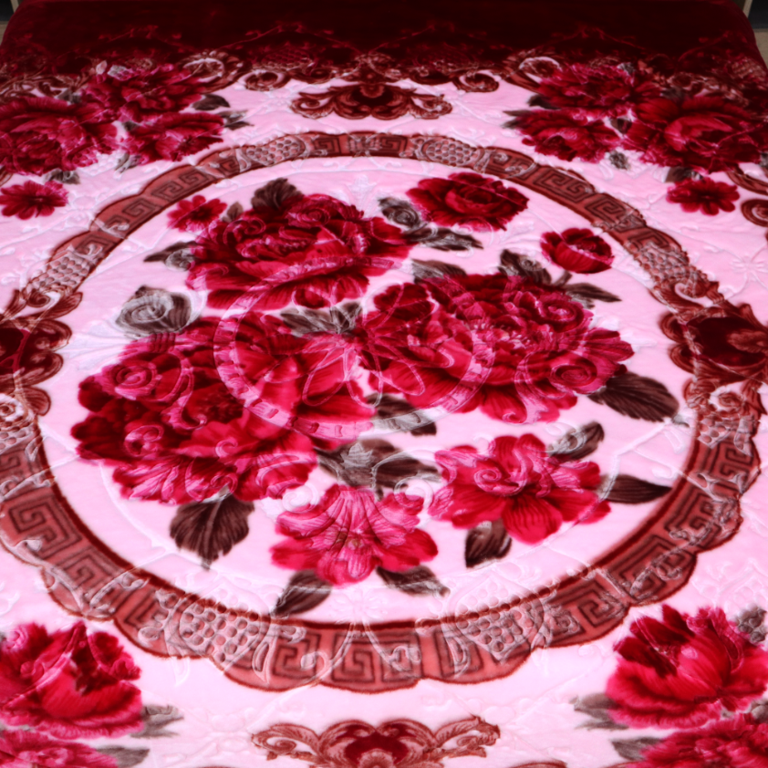Super Duper 5KG 2-Ply Double Bed Blanket - Crimson