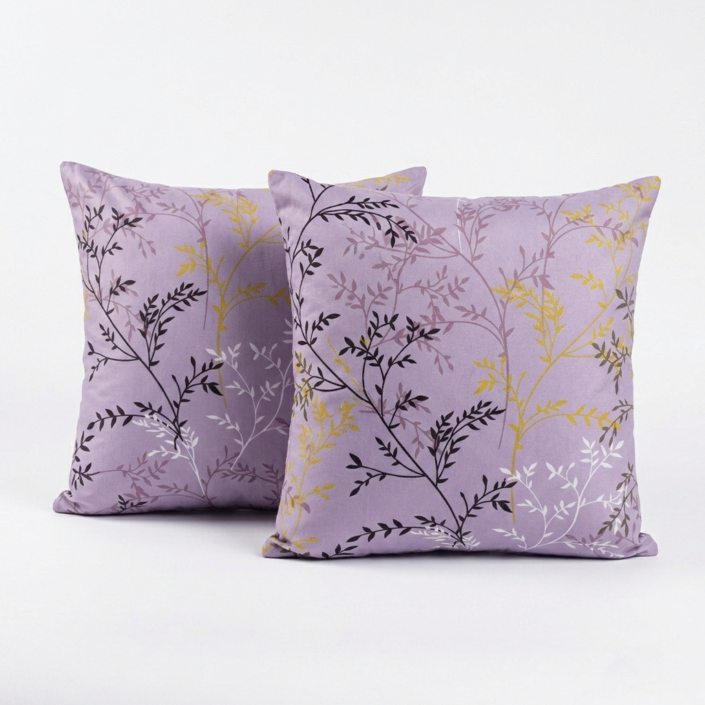 Printed Filled Cushions - Mauve