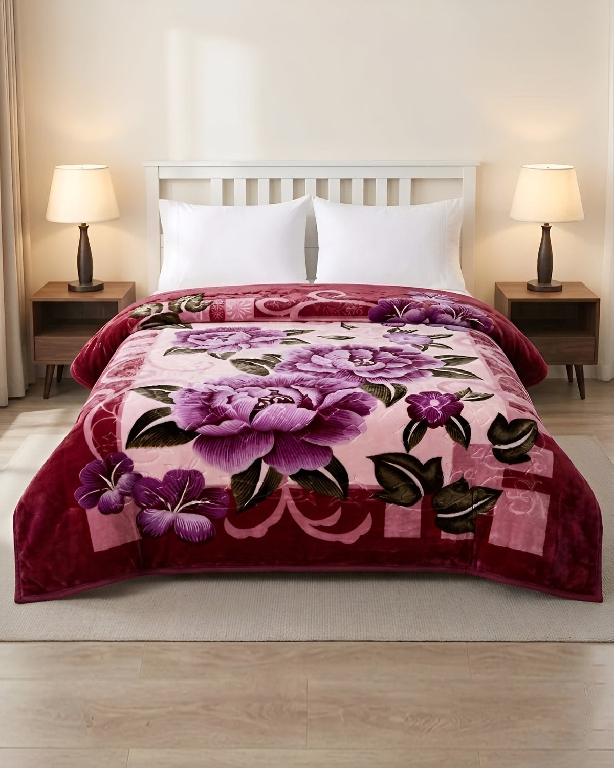 Heaven 4KG 2-Ply Double Bed Blanket-Lavender