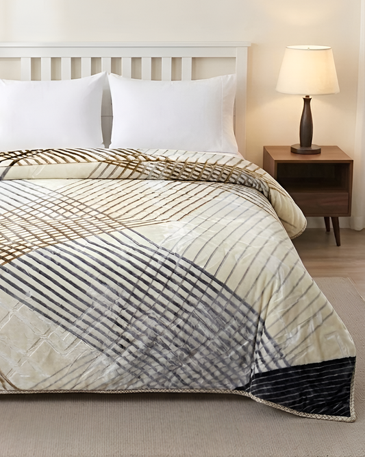Moonlight Cloudy 4KG 2-Ply Double Bed Blanket-Ecru