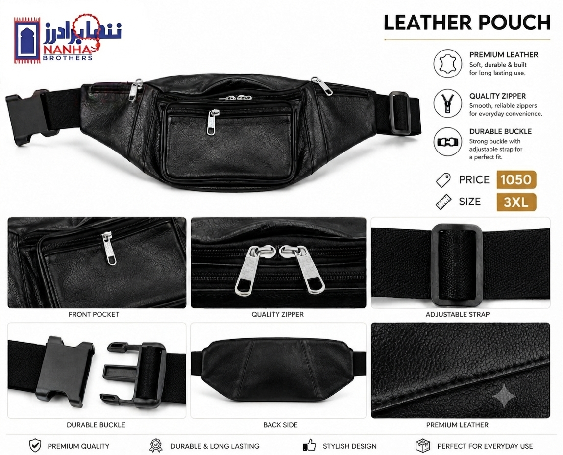 Ihram Leather Belt Bag