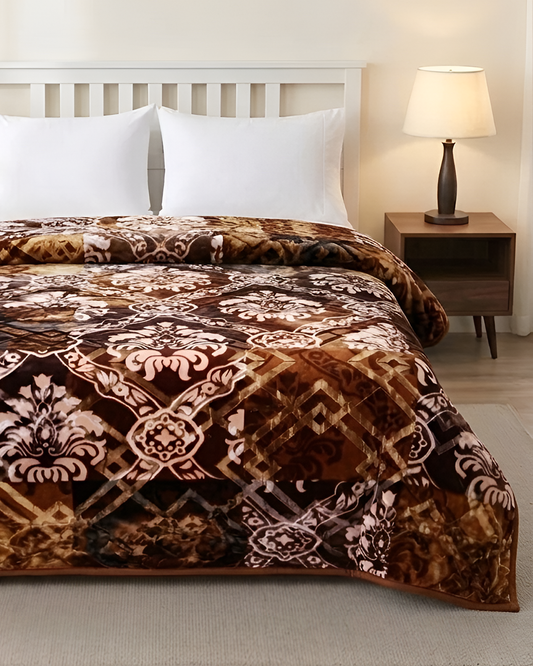 Moonlight Cloudy 4KG 2-Ply Double Bed Blanket-Pecan