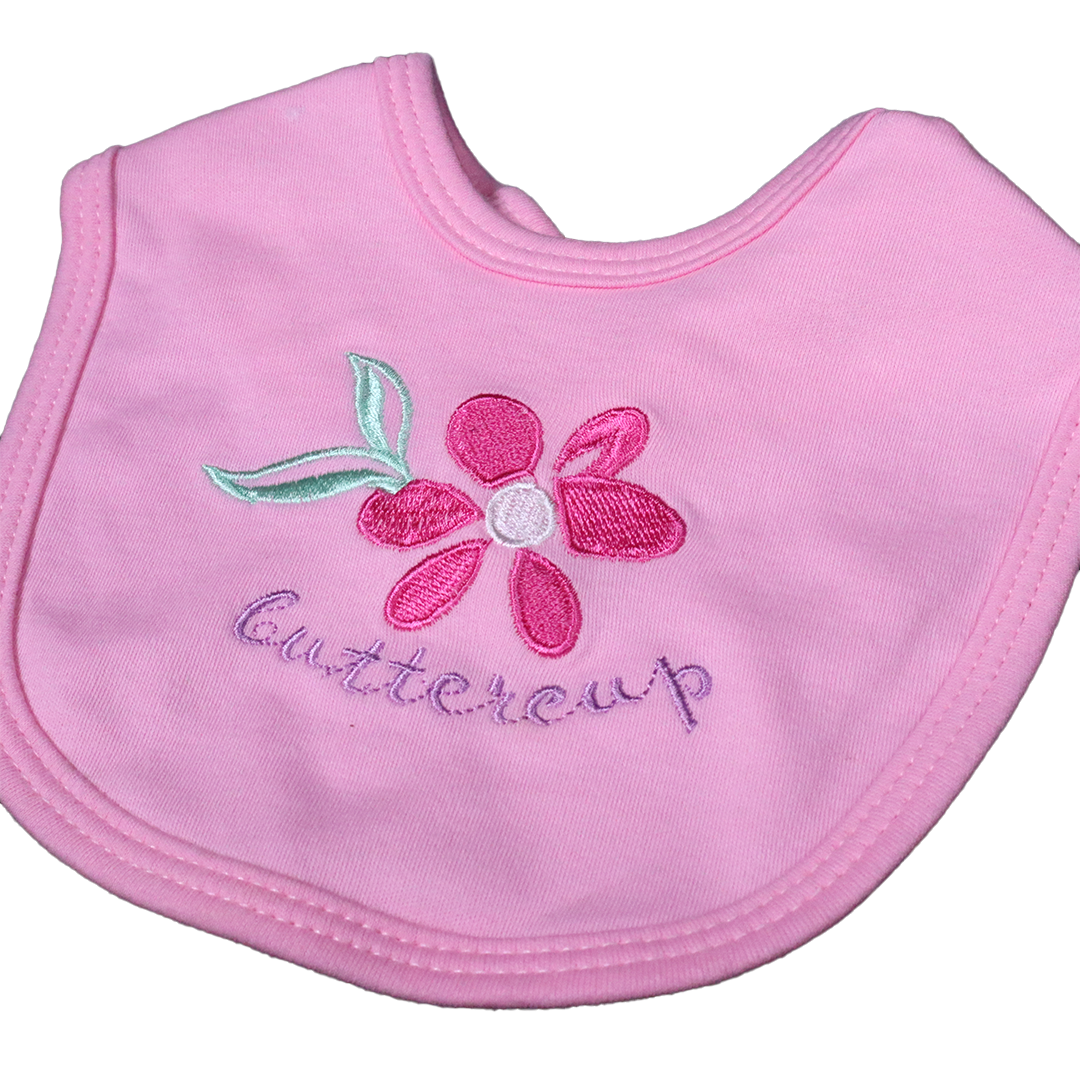 Pack of 3 Baby Bibs Set-Pink Heart