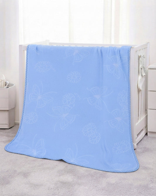 Tiny Tots Kids Blanket - Solid Blue