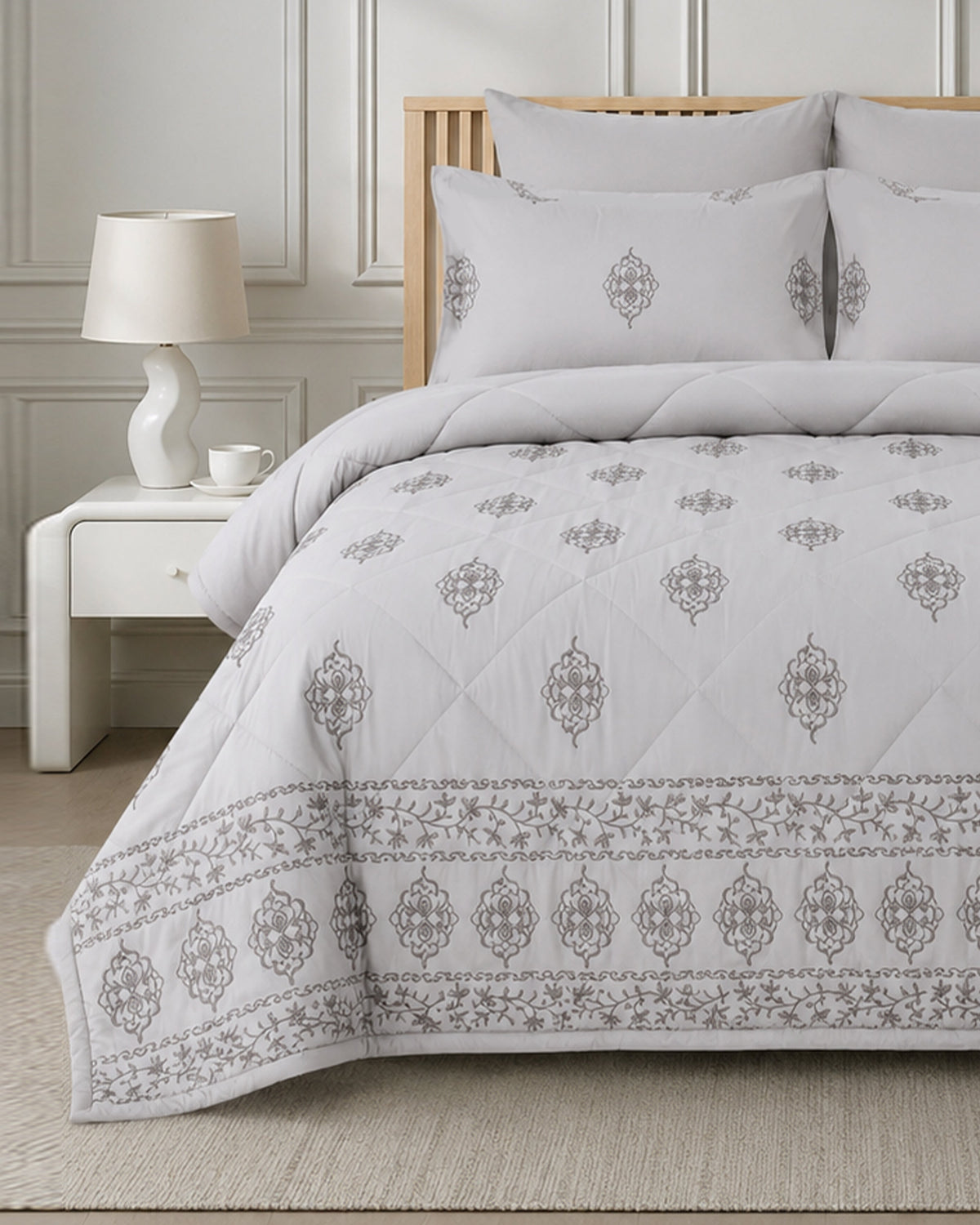 Heritage Bed Set 6 Pieces-Dove