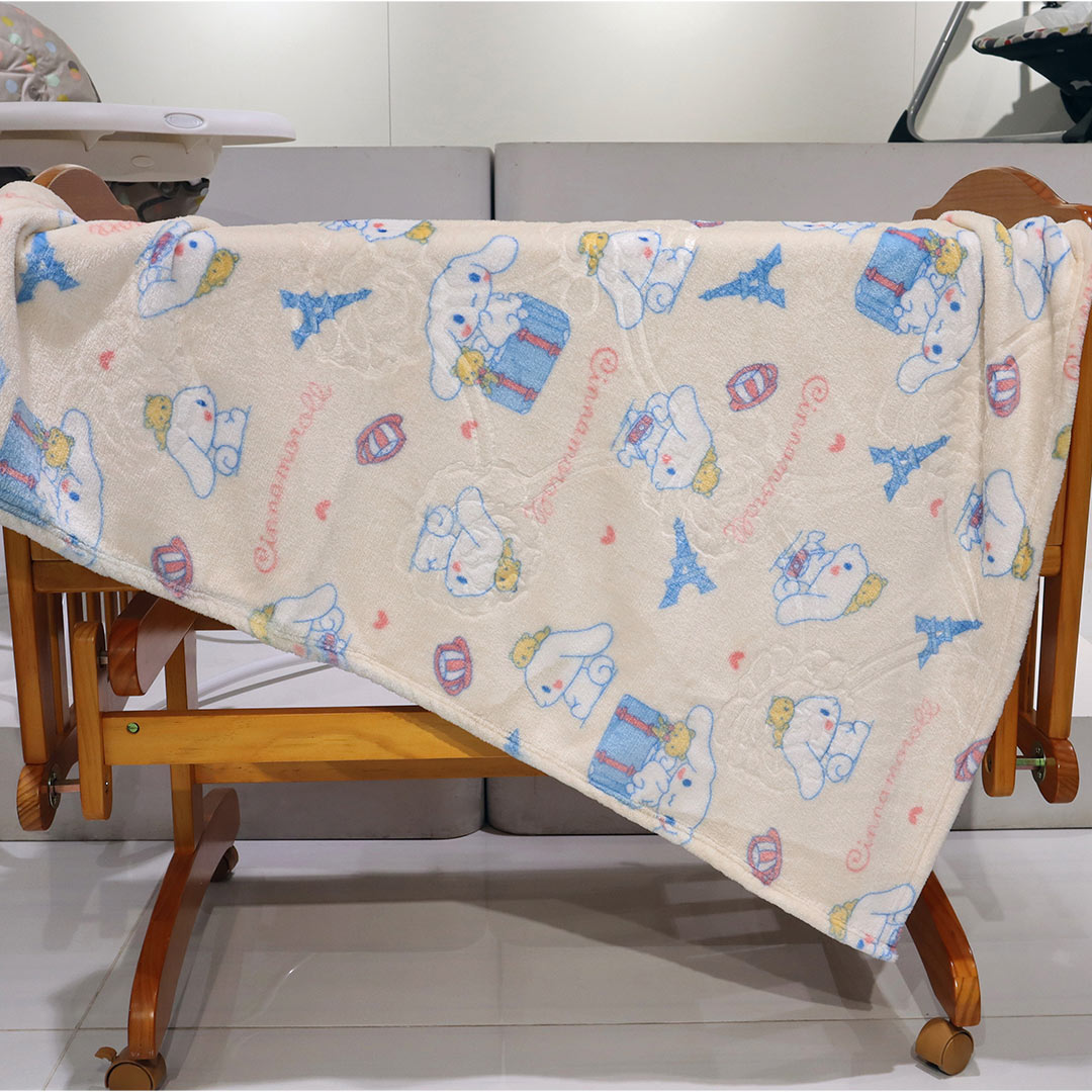 Mini Me Baby AC Flannel Blankets Buttercream
