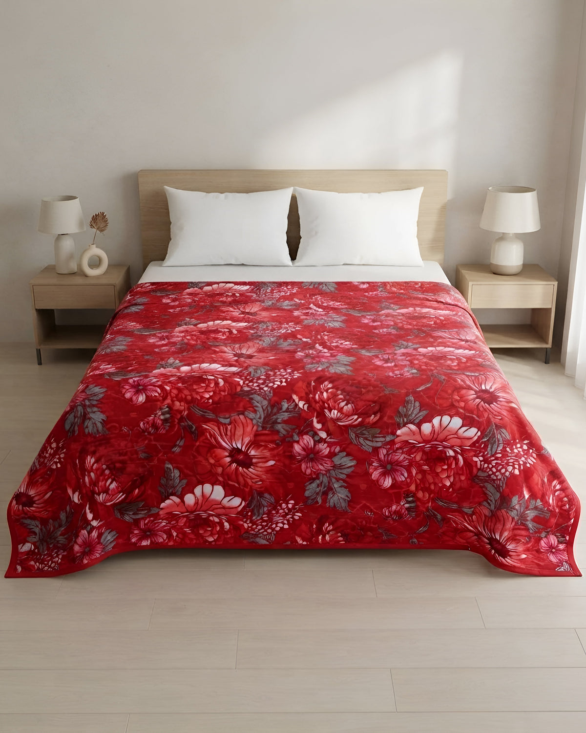 Wonder Flannel AC Blanket - Bright Red