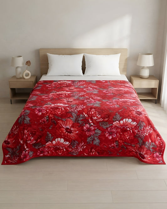 Wonder Flannel AC Blanket - Bright Red