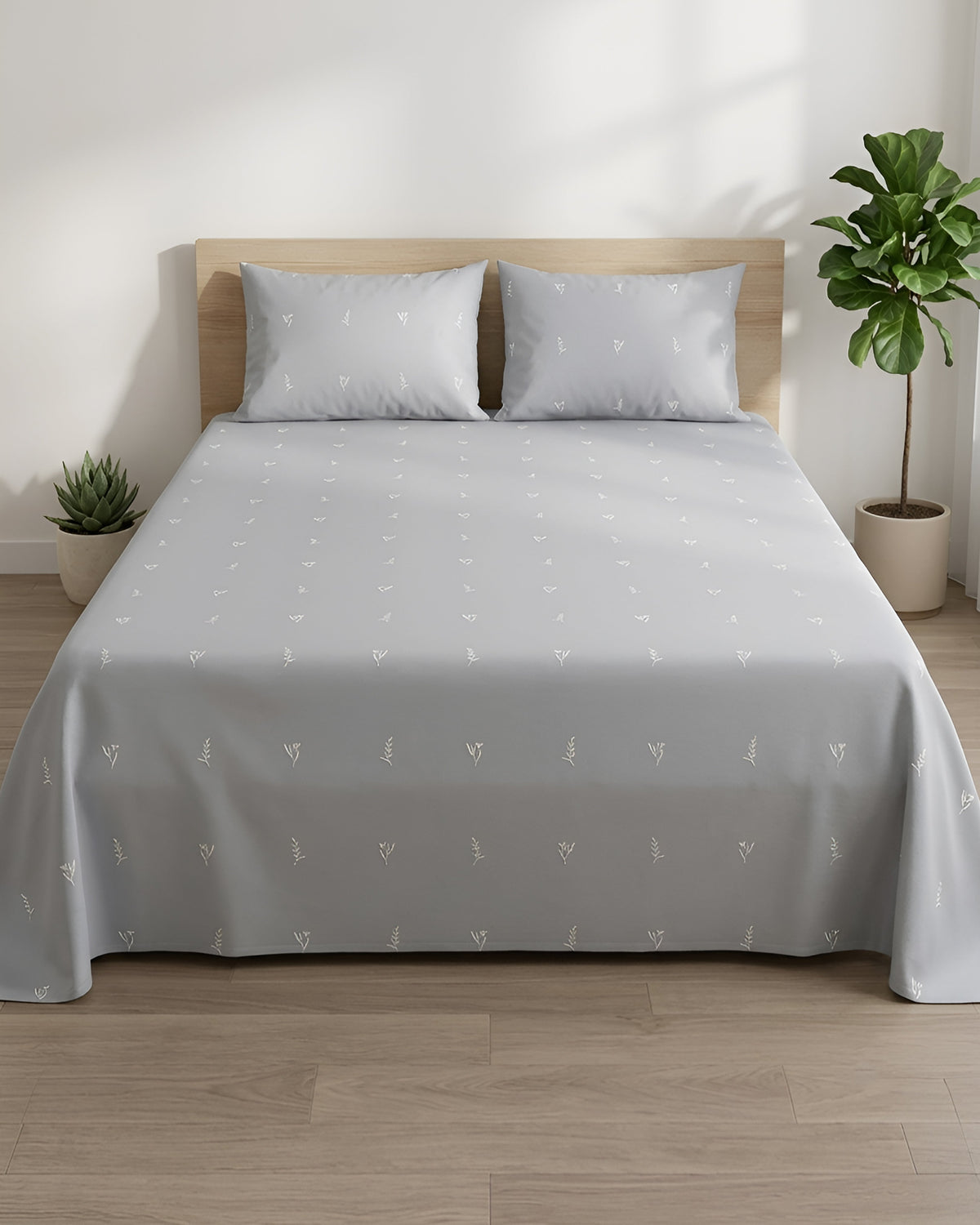 Lunis 100% Cotton Printed Bedsheet (Double Bed) | Alba Collection