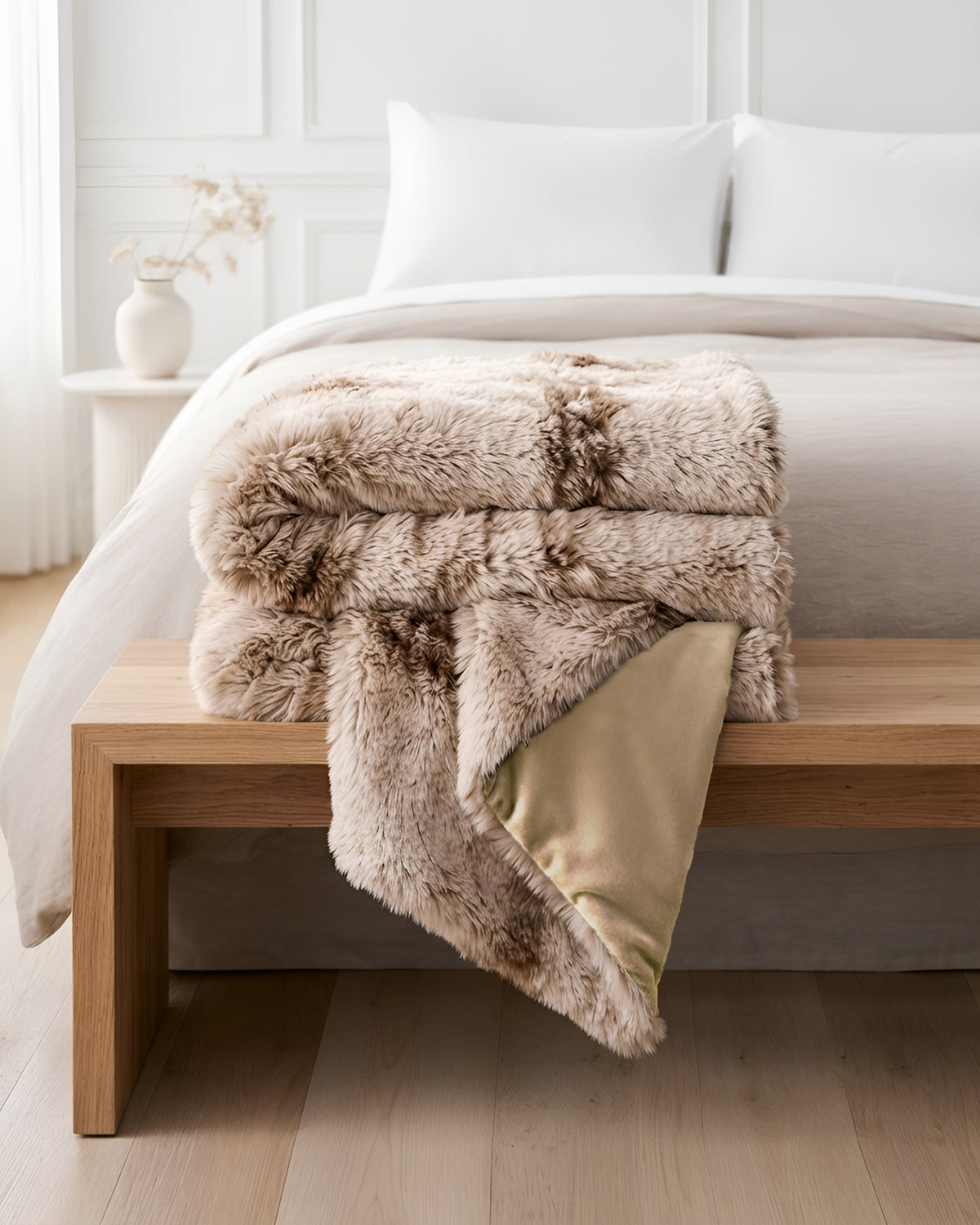 Shaggy Throw Blanket - Camel