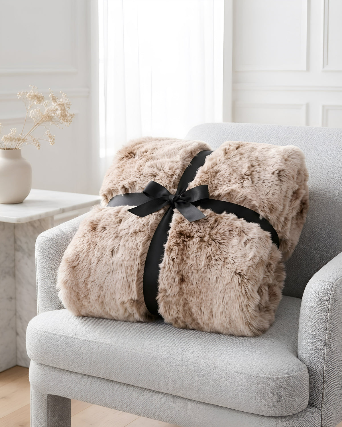 Shaggy Throw Blanket - Camel