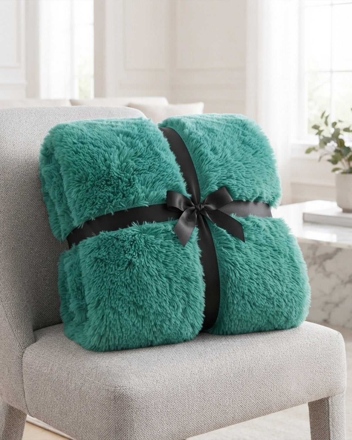 Shaggy Throw Blanket - Tiffany