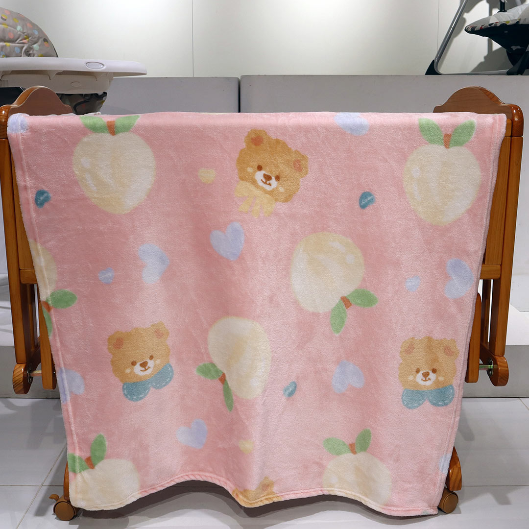 Mini Me Baby AC Flannel Blankets- Rosy
