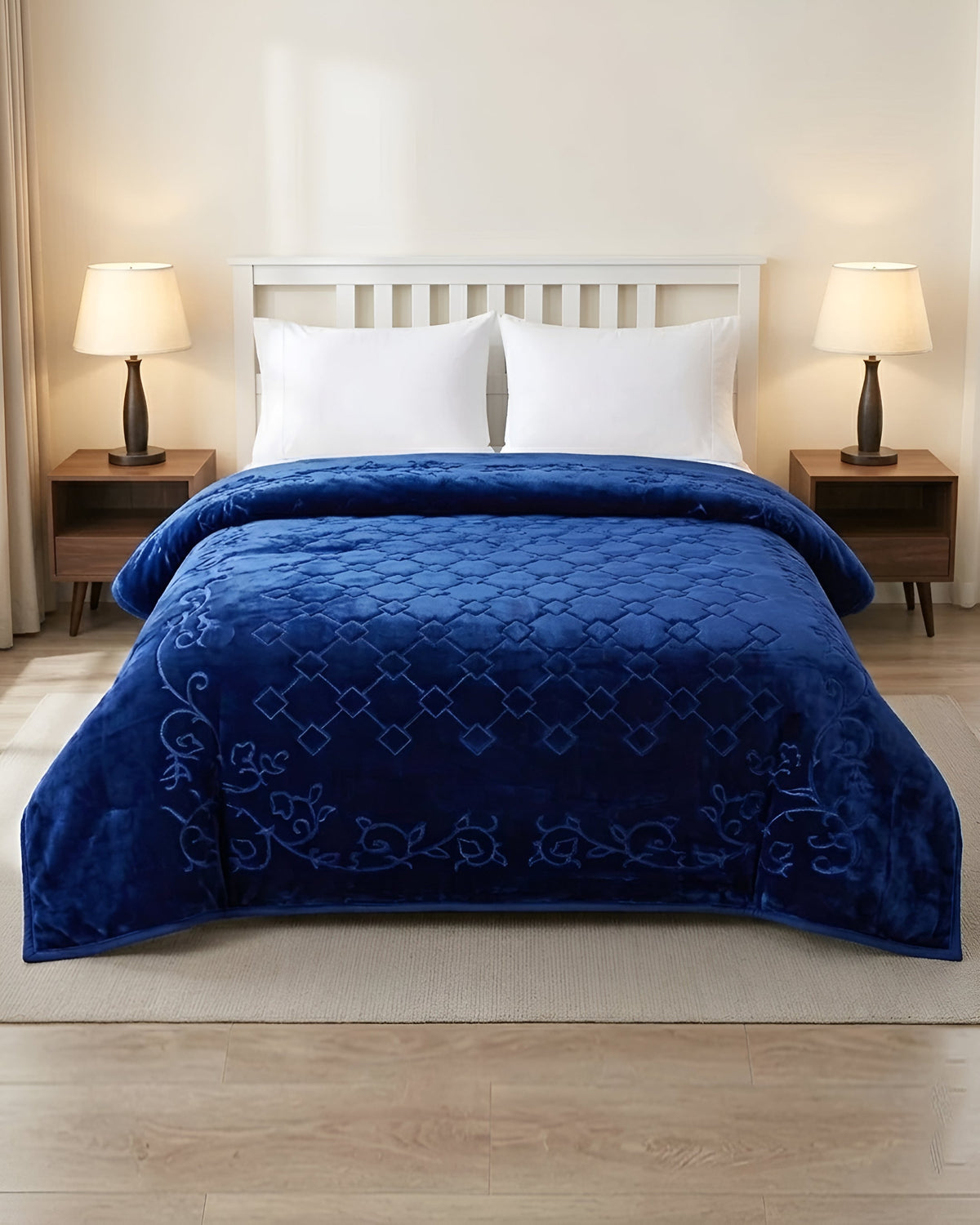 Moonlight Cloudy 4KG 2-Ply Double Bed Blanket - Twilight