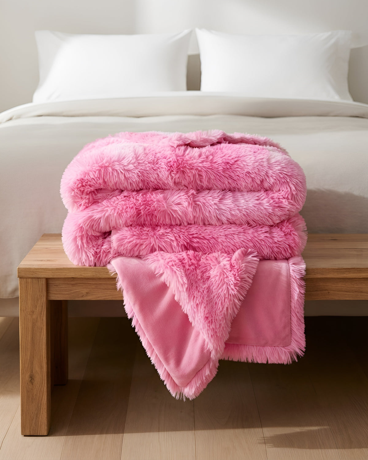 Shaggy Throw Blanket - Pink