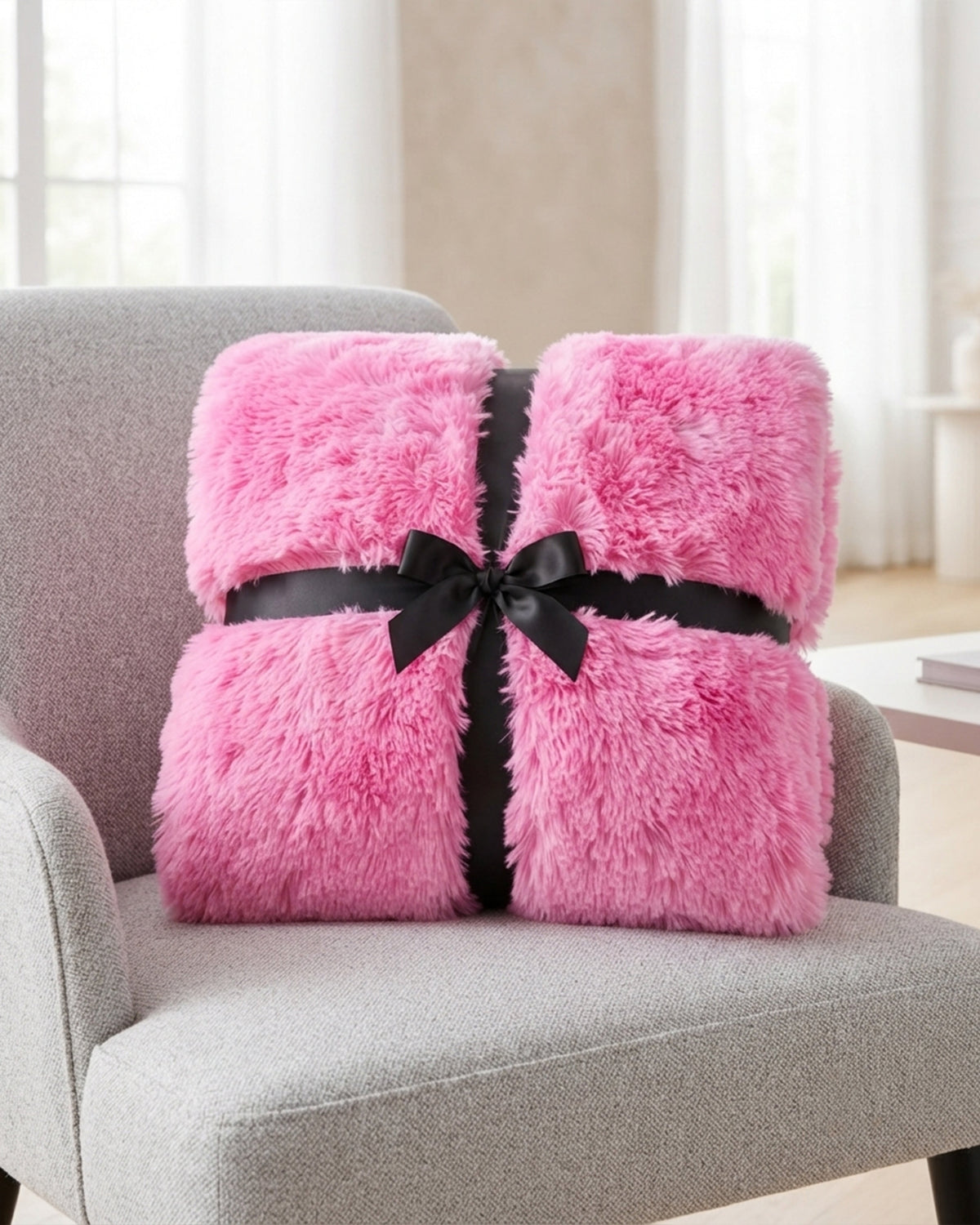 Shaggy Throw Blanket - Pink