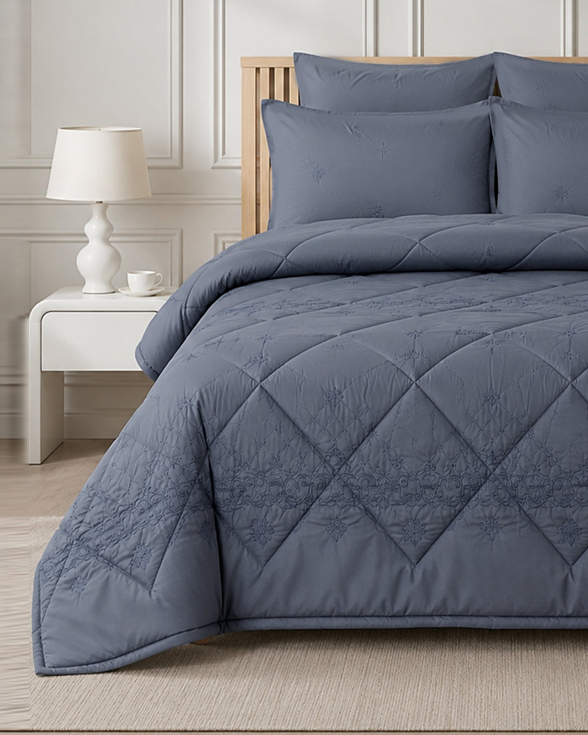 Heritage Bed Set 6 Pieces-Gray
