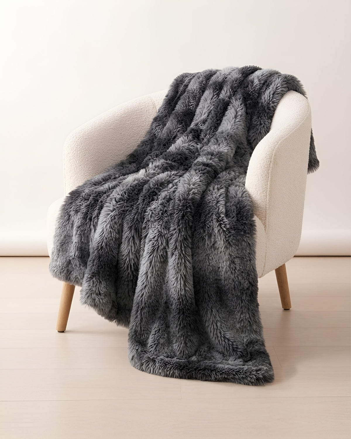 Shaggy Throw Blanket - Grey