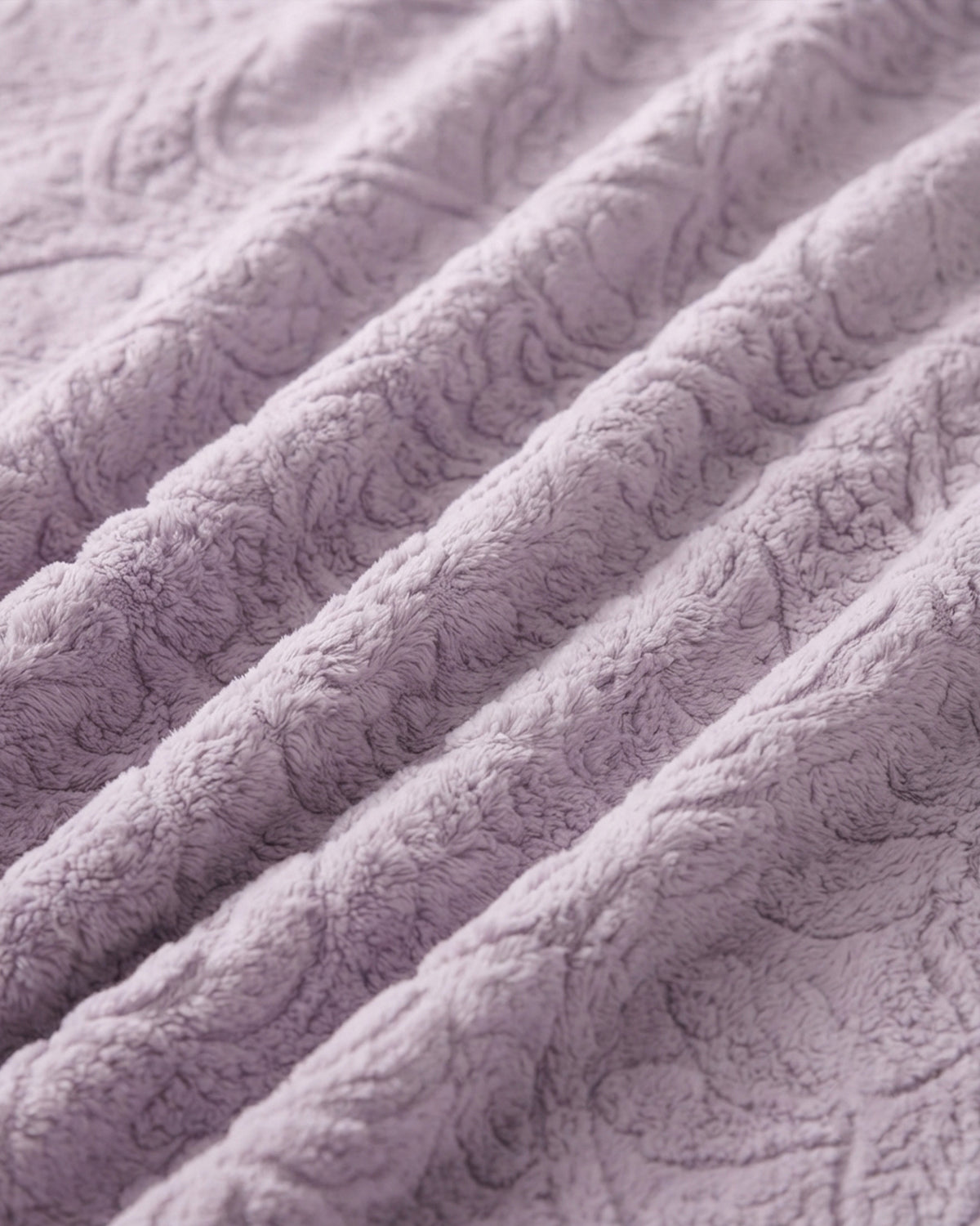 Sherpa Jacquard Throw Blanket - Lilac