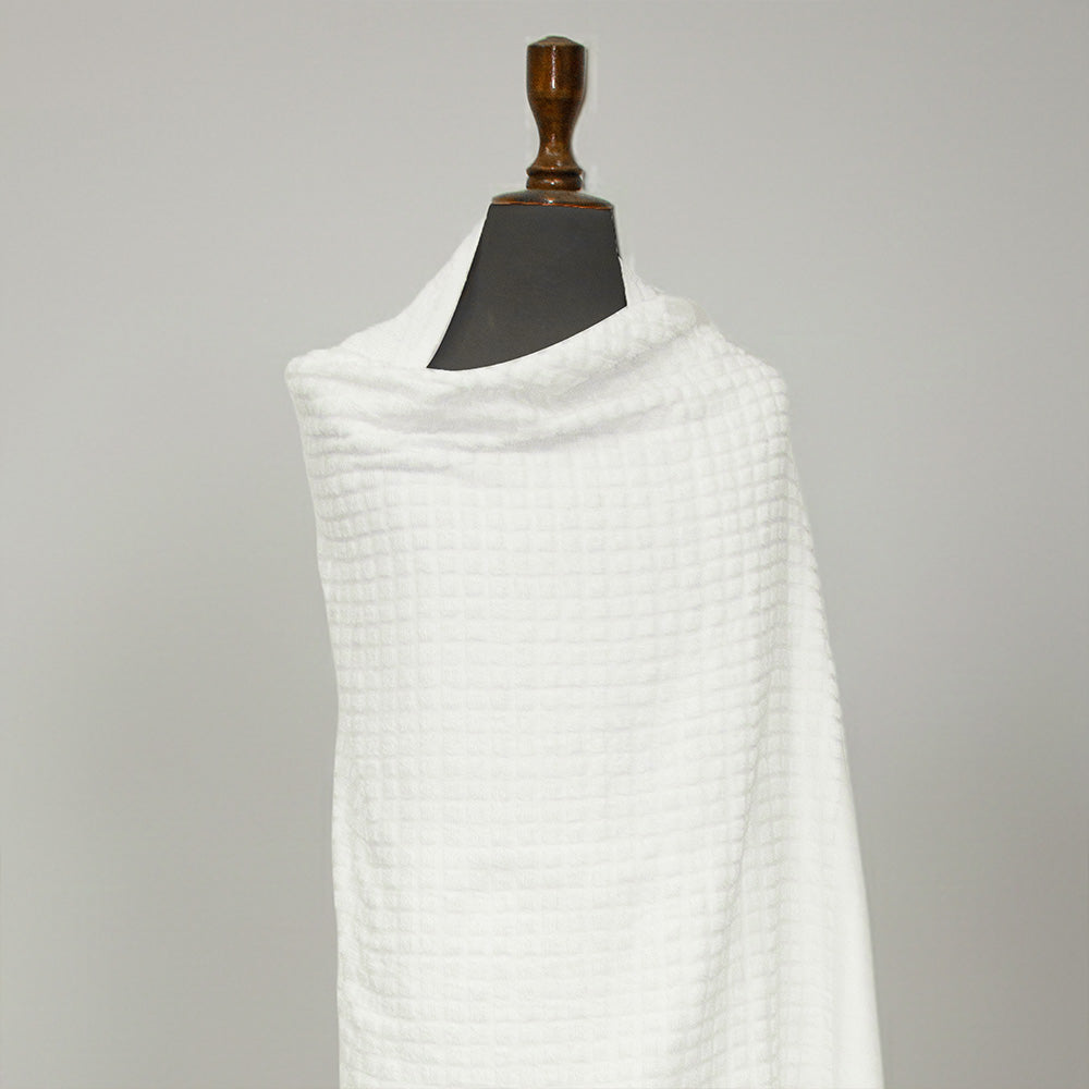 Ibne Zafar Terry Cotton Ihram for Men | Small Dobby Soft Hajj and Umrah Essential (Platinum)