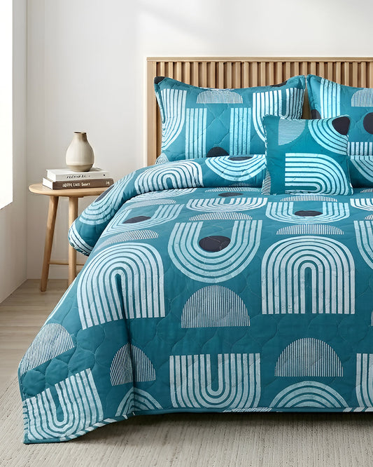 Fantasy 4 Pieces Bed Spread - Teal