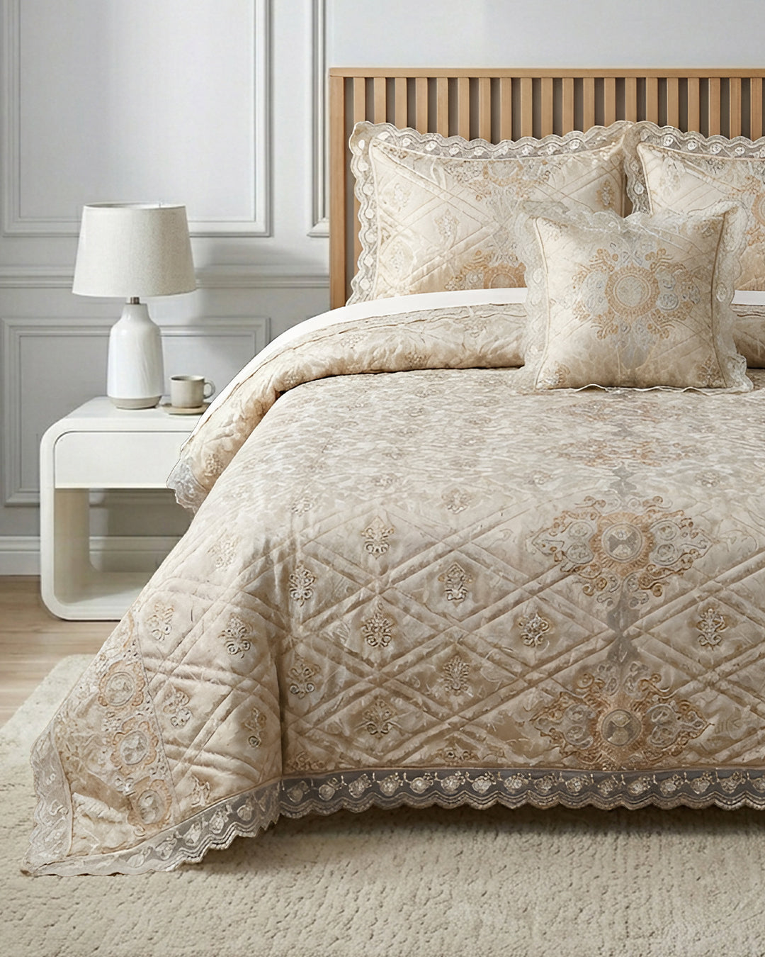 Kastoor Bed Set 4 Pieces-Gulnaar