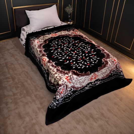 Emperor Single Bed 3+ KG Blanket  - Dark Bloom