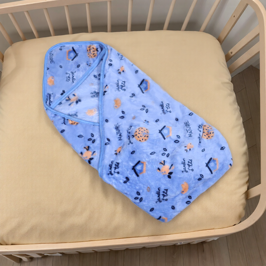 Cuddle Me Swaddle Blanket Hood-Sky Blue
