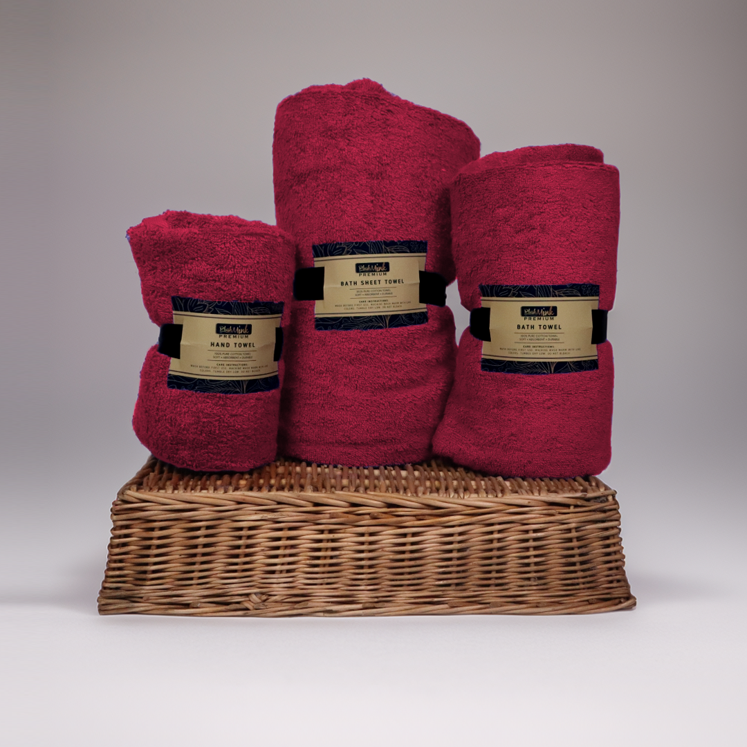 Cotton Bath Towel-Crimsonwood