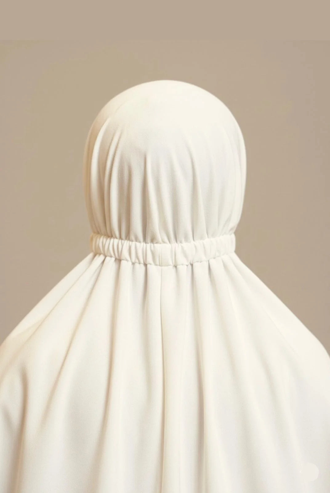 Premium Full Length Umrah & Namaz Chadar With Sleeves - Cream White (Imported Fabric)