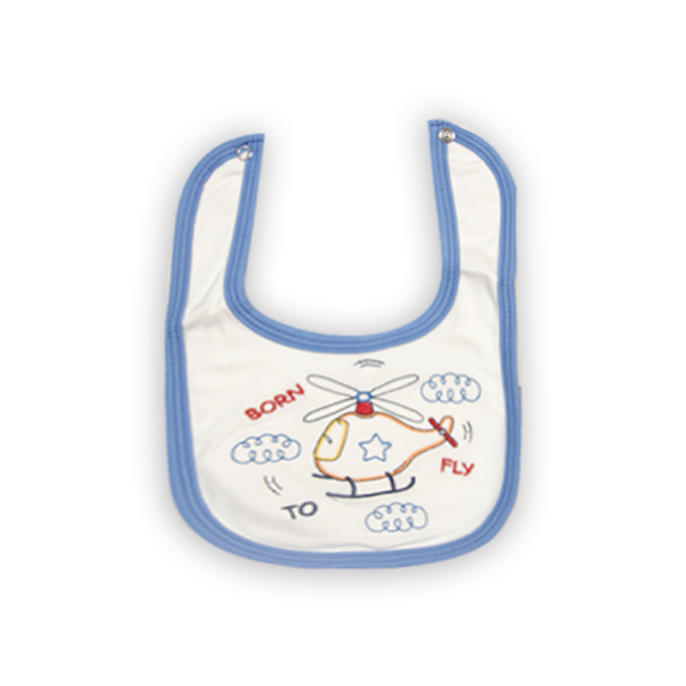 3 Pieces Baby Cap Set- Blue Chequered