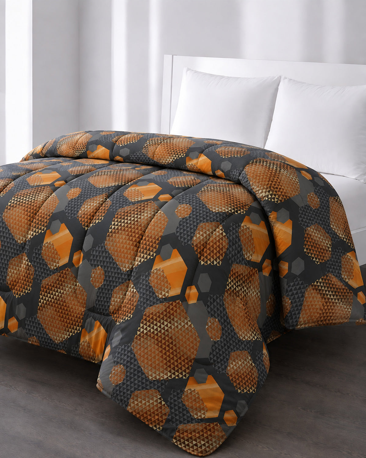 Printed King Bed Comforter - Carbon Comb