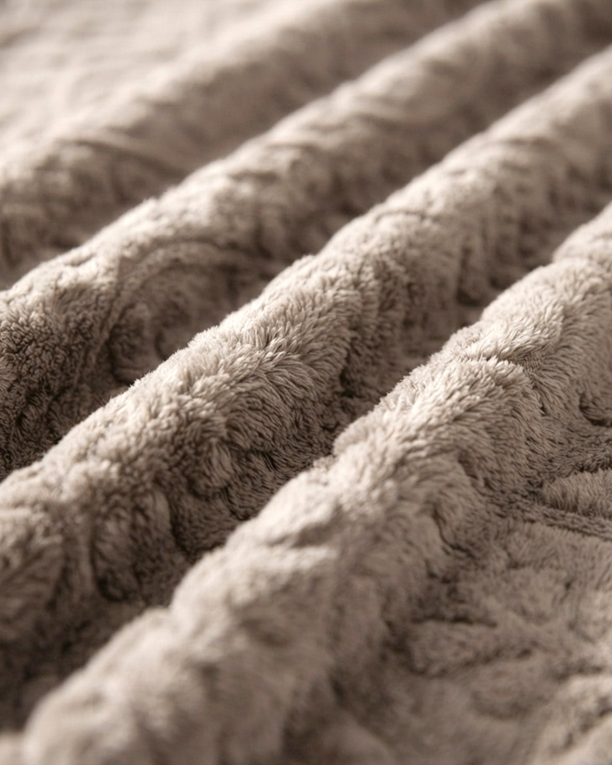 Sherpa Jacquard Throw Blanket - Brown