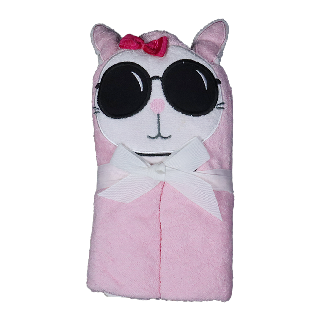 3D Baby Hooded Bath Towel- Cat