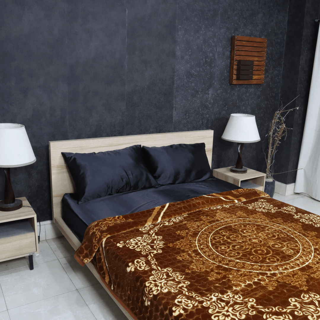 Artistic 4.5KG 2-Ply Double Bed Blanket - Mocha