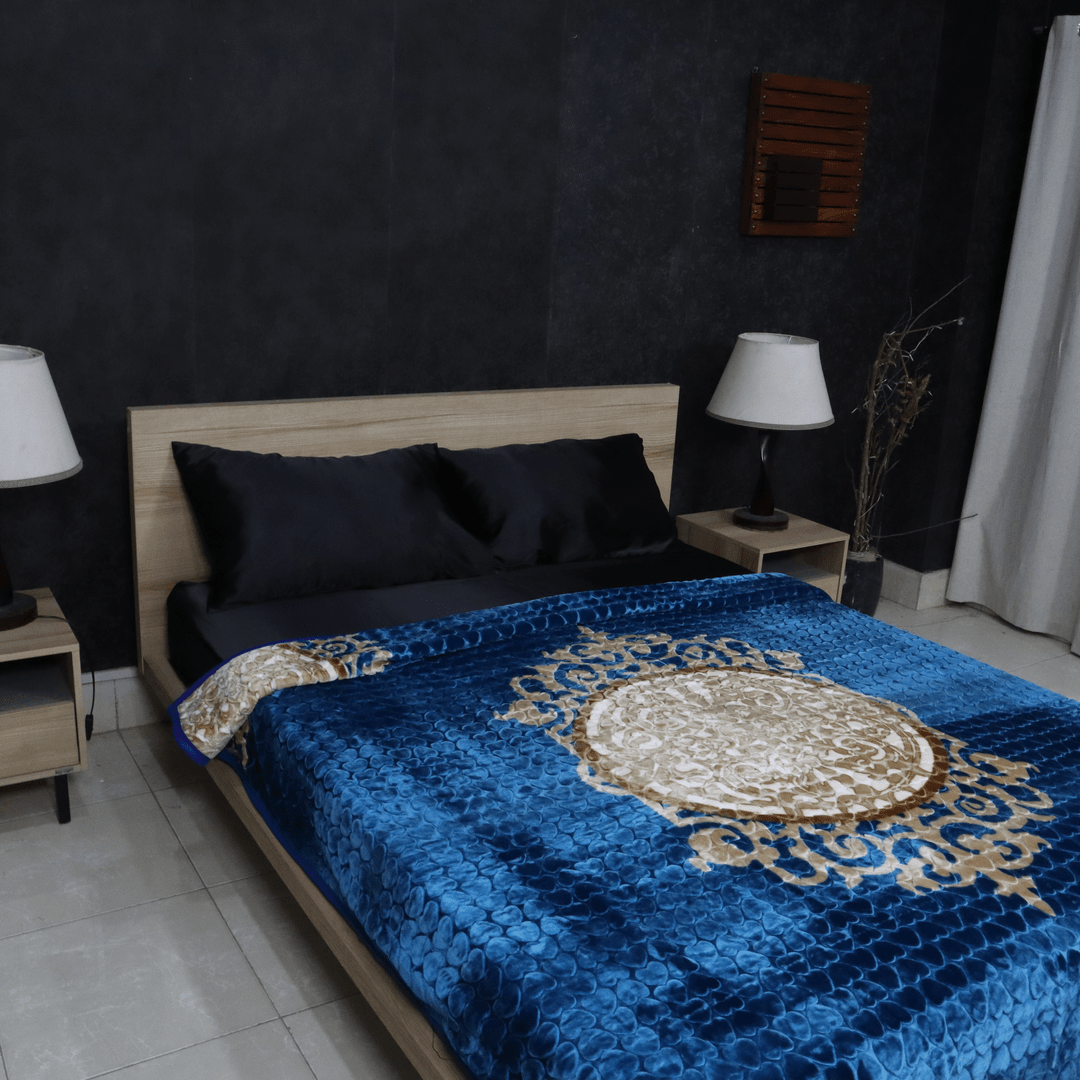 Artistic 4.5KG 2-Ply Double Bed Blanket - Sapphire